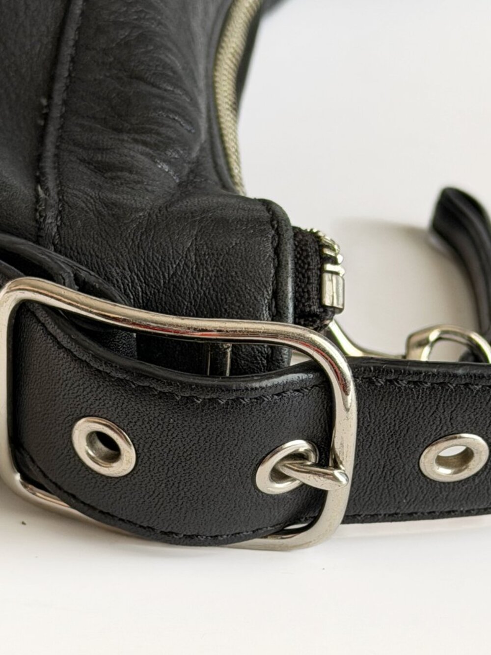 Vintage Y2K Coach 9188 Legacy Slim Duffle Crossbody Shoulder Bag Black Leather - Picture 7 of 10